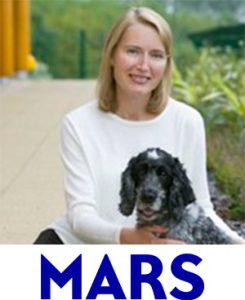 Abigail Stevenson with Mars logo