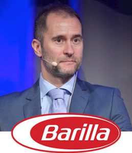 Roberto Buttini with Barilla logo