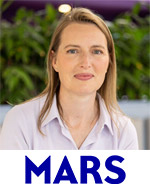 Abigail Stevenson with Mars logo
