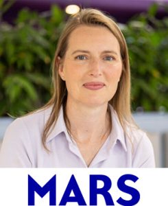 Abigail Stevenson with Mars logo