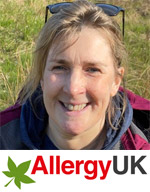 Margaret Kelman with AllergyUK logo