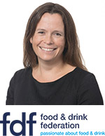 Kate Halliwell with FDF - Food & Drink Federation logo