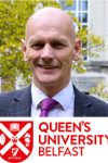 Chris Elliot with Queens University logo